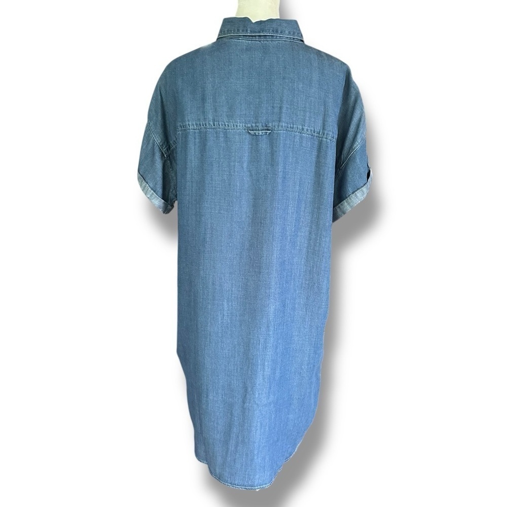 Levi’s Short Sleeve Chambray Button Front Mini Shirt Dress | Women’s Medium - Picture 5 of 10